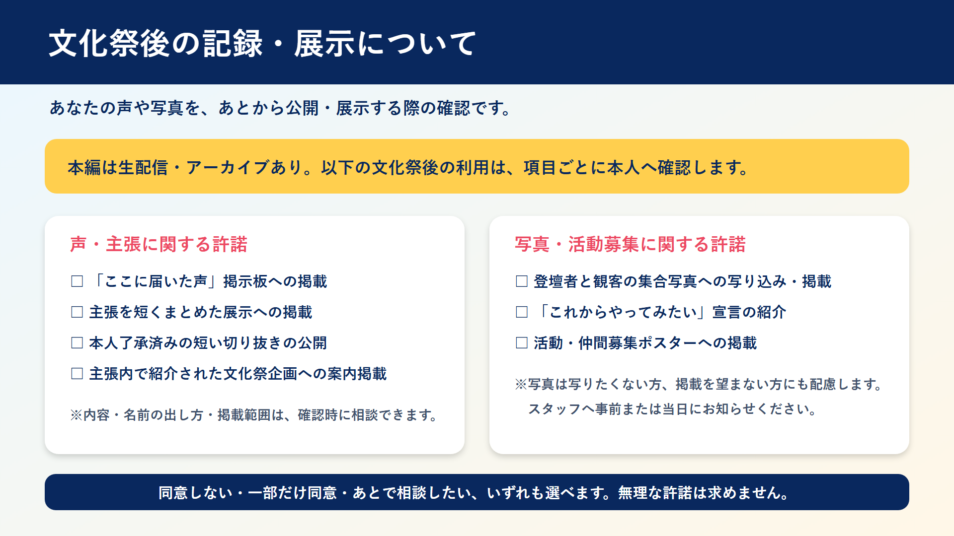 文化祭後の記録・展示について(クリックで原寸表示)